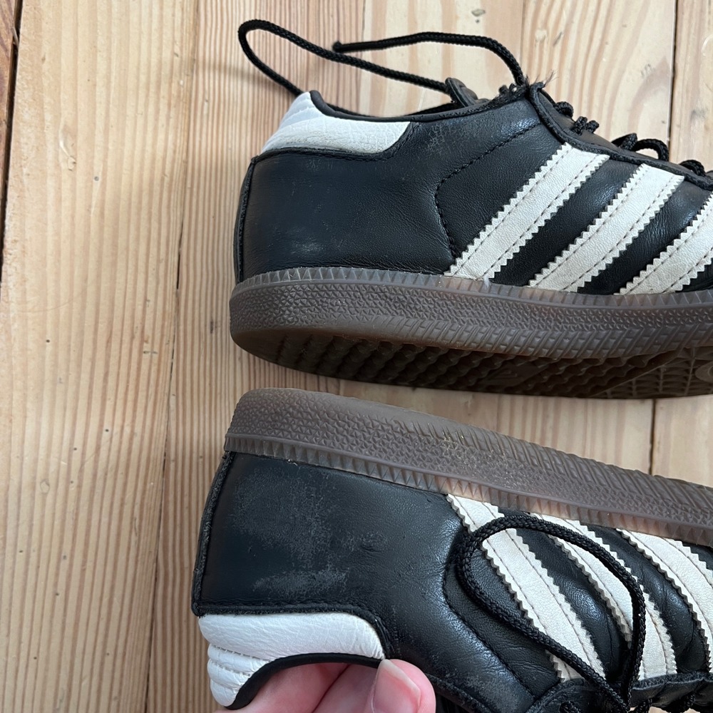Adidas Samba Classic Black White Gum Leather Kids Soccer Shoes IF1945 Youth 2.5 - Picture 10 of 10